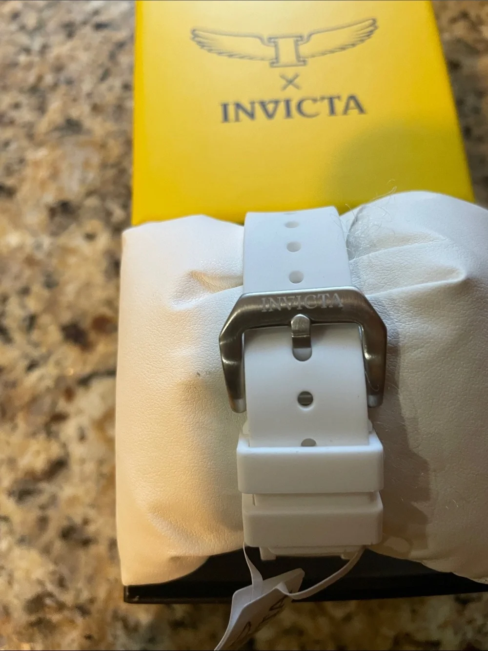 Invicta Racing Light Blue and White Chronograph Silicone Band Watch